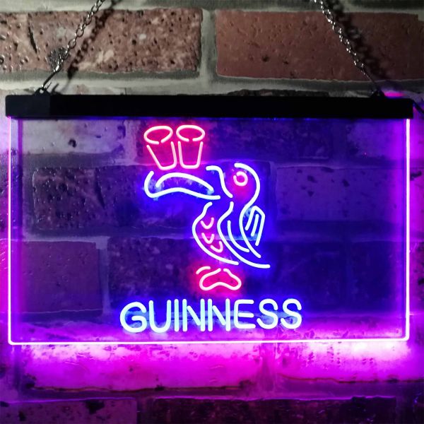 Guinness Toucan Glasses Neon-Like LED Sign